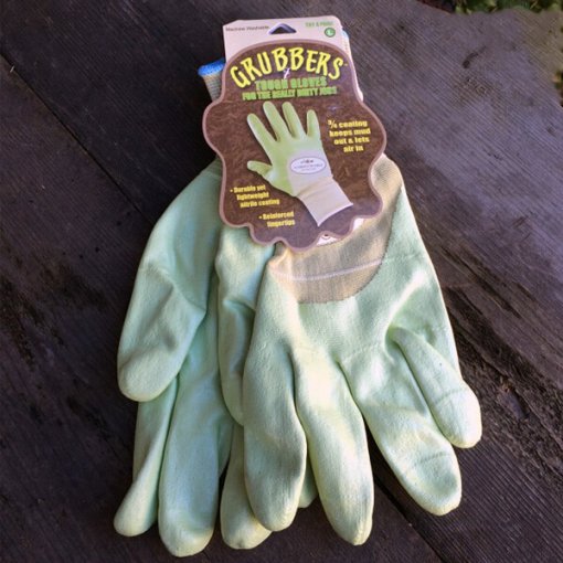 Pair-of-Grubbers-Green-Gloves-by-walts-organic-fertilizers